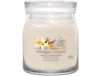 Střední vonná svíčka Yankee Candle Crème Brûlée Signature