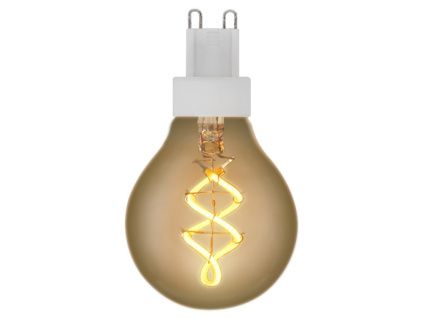 Jantarově hnědá žárovka Halo Design COLORS Bubbles De Luxe II. G9 2,3W