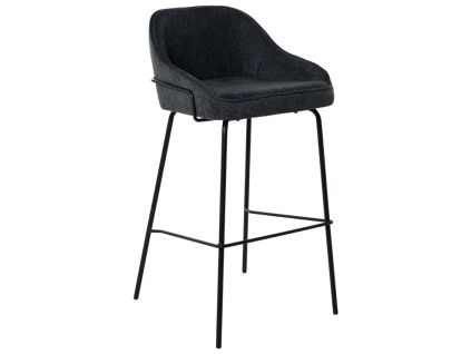 Tmavě šedá čalouněná barová židle Somcasa Louis 76,5 cm