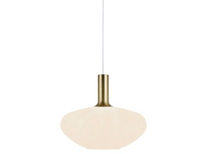 Opálově bílé skleněné závěsné světlo Alton 35 cm