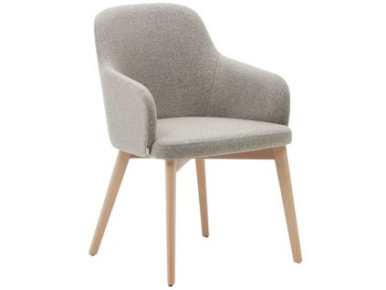 Hnědá čalouněná jídelní židle Kave Home Nelida