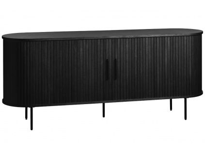 Černá dubová komoda Unique Furniture Nola 180 x 45 cm