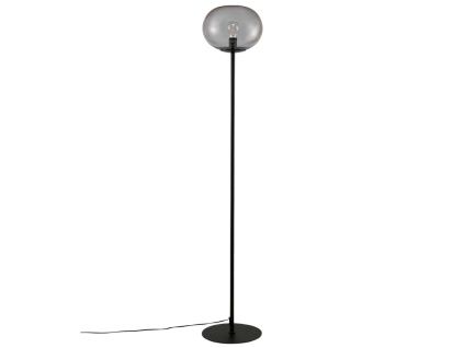 Kouřově šedá skleněná stojací lampa Alton 150 cm