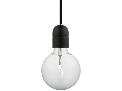 Černé kovové závěsné světlo Halo Design