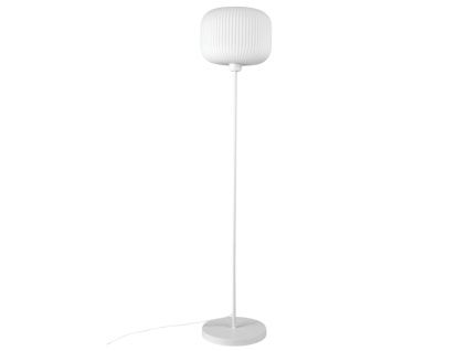 Opálově bílá skleněná stojací lampa Milford 139,4 cm