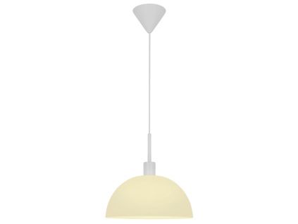 Opálově bílé skleněné závěsné světlo Ellen 30 cm