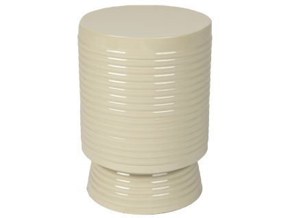 Béžový kovový odkládací stolek WLL SVEN 25 cm