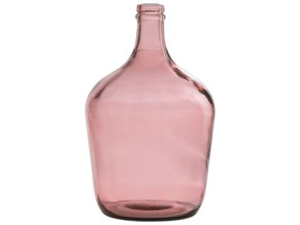 Růžová skleněná váza J-Line Sadona 30 cm