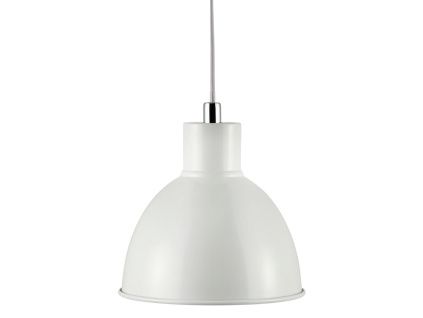 Bílé kovové závěsné světlo Pop 22 cm