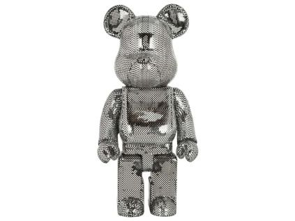 Stříbrná designová socha Bear 101 cm