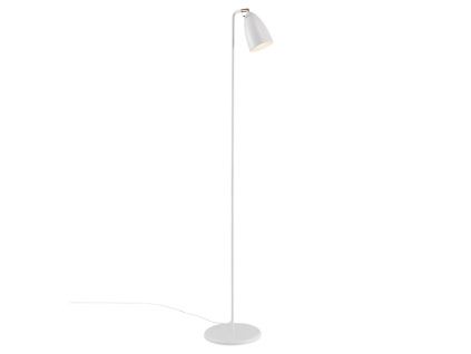 Bílá kovová stojací lampa Nexus 141 cm