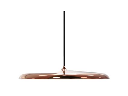 Měděné kovové závěsné LED světlo Artist 40 cm