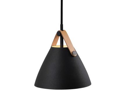 Černé kovové závěsné světlo Strap 16 cm