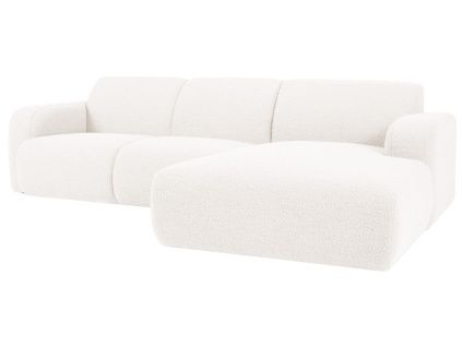 Bouclé rohová pohovka Lola 250 cm, pravá