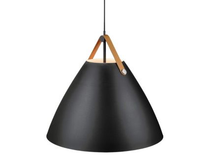Černé kovové závěsné světlo Strap 68 cm