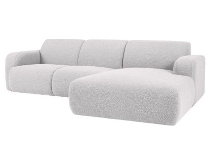 Bouclé rohová pohovka Lola 250 cm, pravá