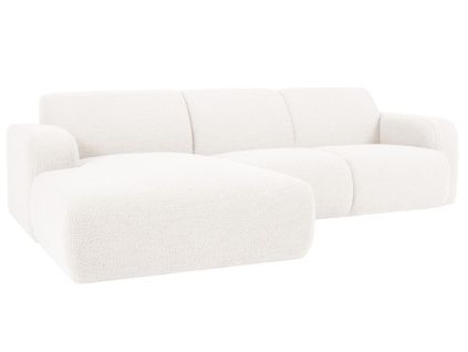 Bouclé rohová pohovka Lola 250 cm, levá