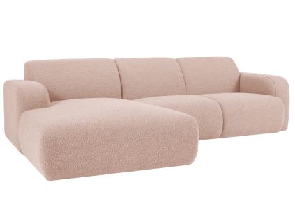 Bouclé rohová pohovka Lola 250 cm, levá