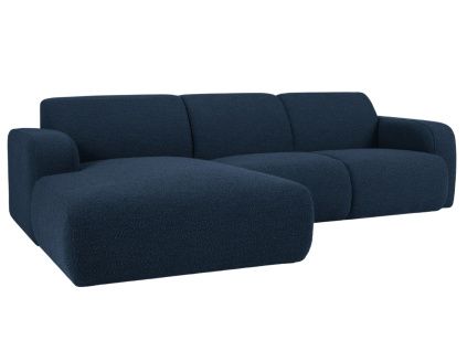 Bouclé rohová pohovka Lola 250 cm, levá