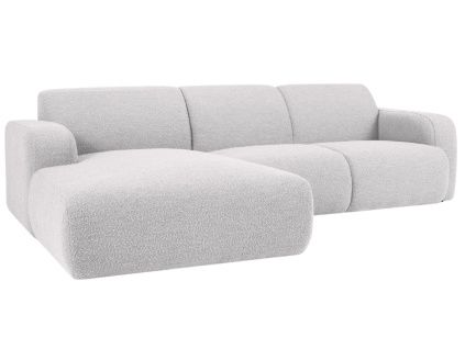 Bouclé rohová pohovka Lola 250 cm, levá