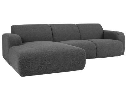 Bouclé rohová pohovka Lola 250 cm, levá