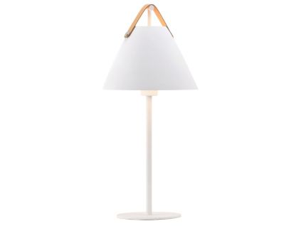 Bílá kovová stolní lampa Strap