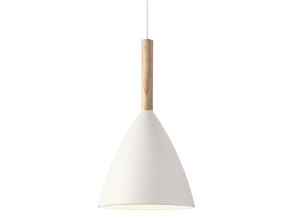 Bílé kovové závěsné světlo Pure 20 cm