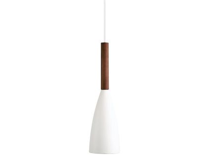 Bílé kovové závěsné světlo Pure 10 cm