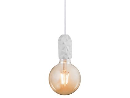 Bílé porcelánové závěsné světlo Hang