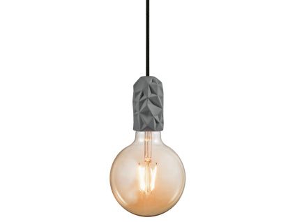 Šedé porcelánové závěsné světlo Hang