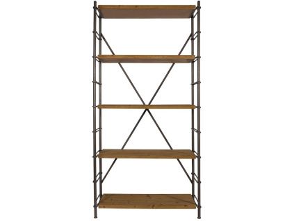 Hnědý regál DUTCHBONE Iron 200 x 100 cm