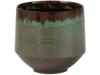Zelený keramický květináč J-Line Alina 20 cm