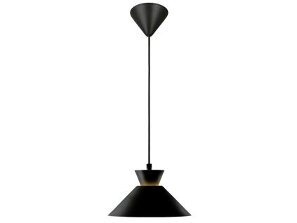 Černé kovové závěsné světlo Dial 25 cm