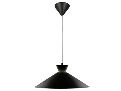 Černé kovové závěsné světlo Dial 45 cm