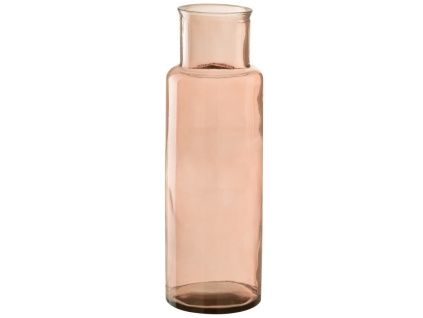 Růžová skleněná váza J-Line Dalen 44,5 cm
