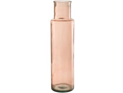 Růžová skleněná váza J-Line Dalen 54,5 cm