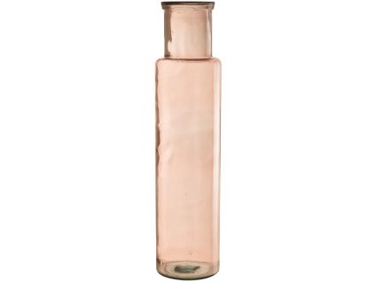 Růžová skleněná váza J-Line Dalen 75 cm