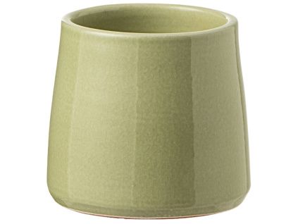 Zelený keramický květináč J-line Valen 13,5 cm