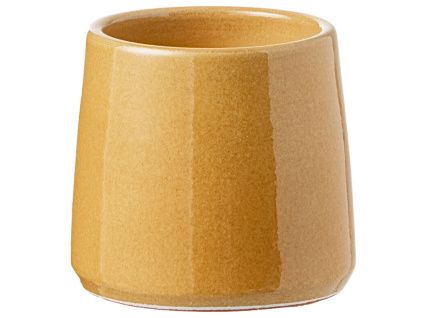 Žlutý keramický květináč J-line Valen 13,5 cm