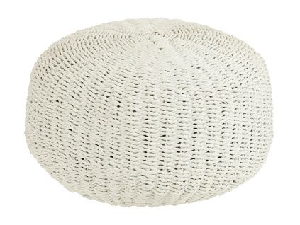 Bílý puf J-Line Vaskuti 50 cm