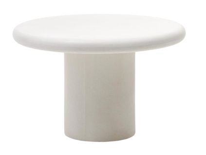 Bílý cementový zahradní jídelní stůl Kave Home Addaia 120 cm