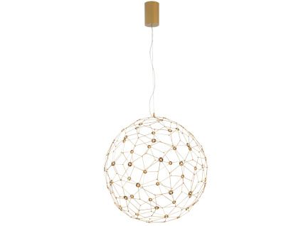 Zlaté kovové závěsné LED světlo Nova Luce Sole 60 cm