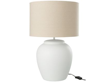 Bílá keramická stolní lampa J-line Limme 60 cm