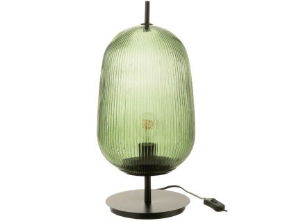 Zelená skleněná stolní lampa J-line Palme
