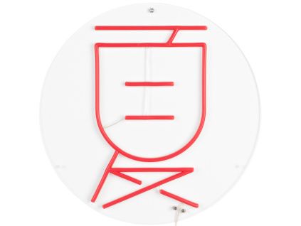 Červená nástěnná LED dekorace DUTCHBONE SUMMER 35 cm