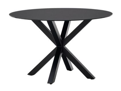 Černý skleněný jídelní stůl Kave Home Argo 120 cm