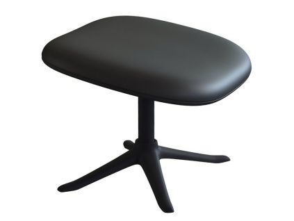 Černá kožená podnožka FLEXLUX GHOST II 53 x 46 cm