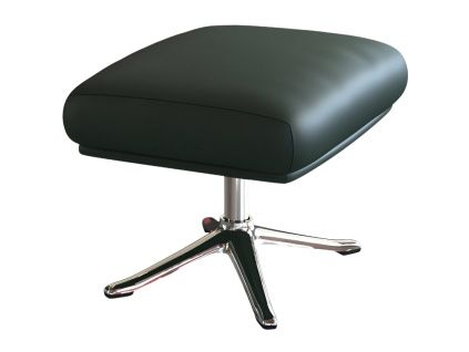 Tmavě zelená kožená podnožka FLEXLUX SINI 54 x 41 cm