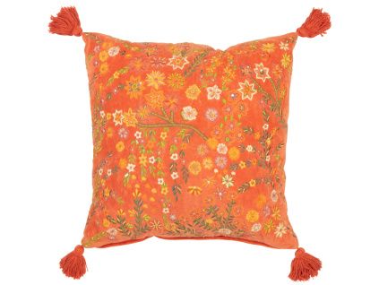 Oranžový polštář J-line Florry 50 x 50 cm