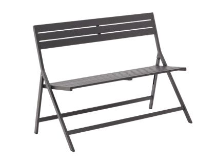 Černá hliníková zahradní skládací lavice Kave Home Torreta 120 cm